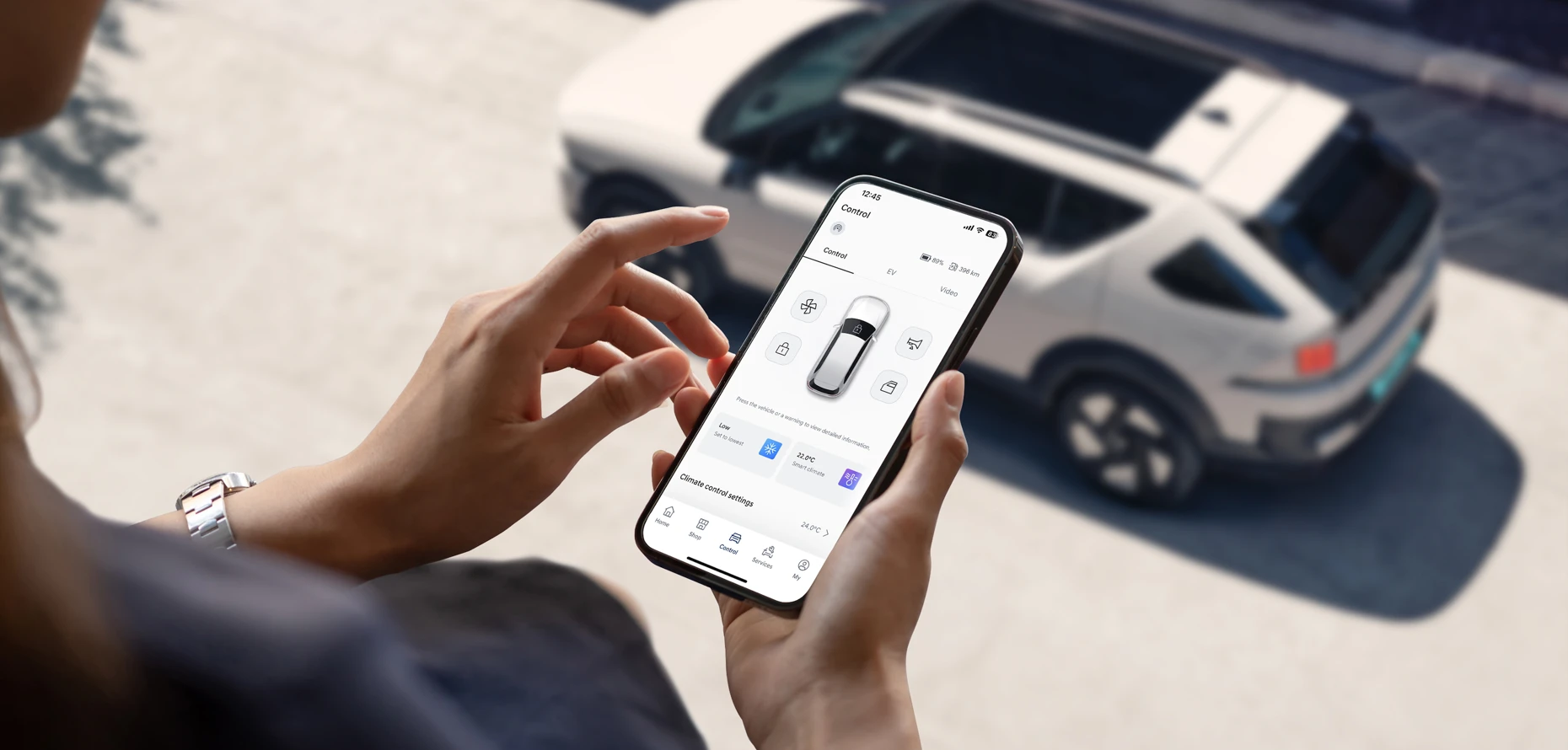 Hyundai NEXO Myhyundai App Smartphone Screen